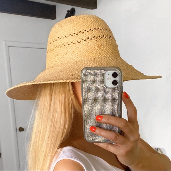 βοΈπ€ TINATOO VINTAGE TAN STRAW SUMMER BEACH HAT - Picture 8 of 8